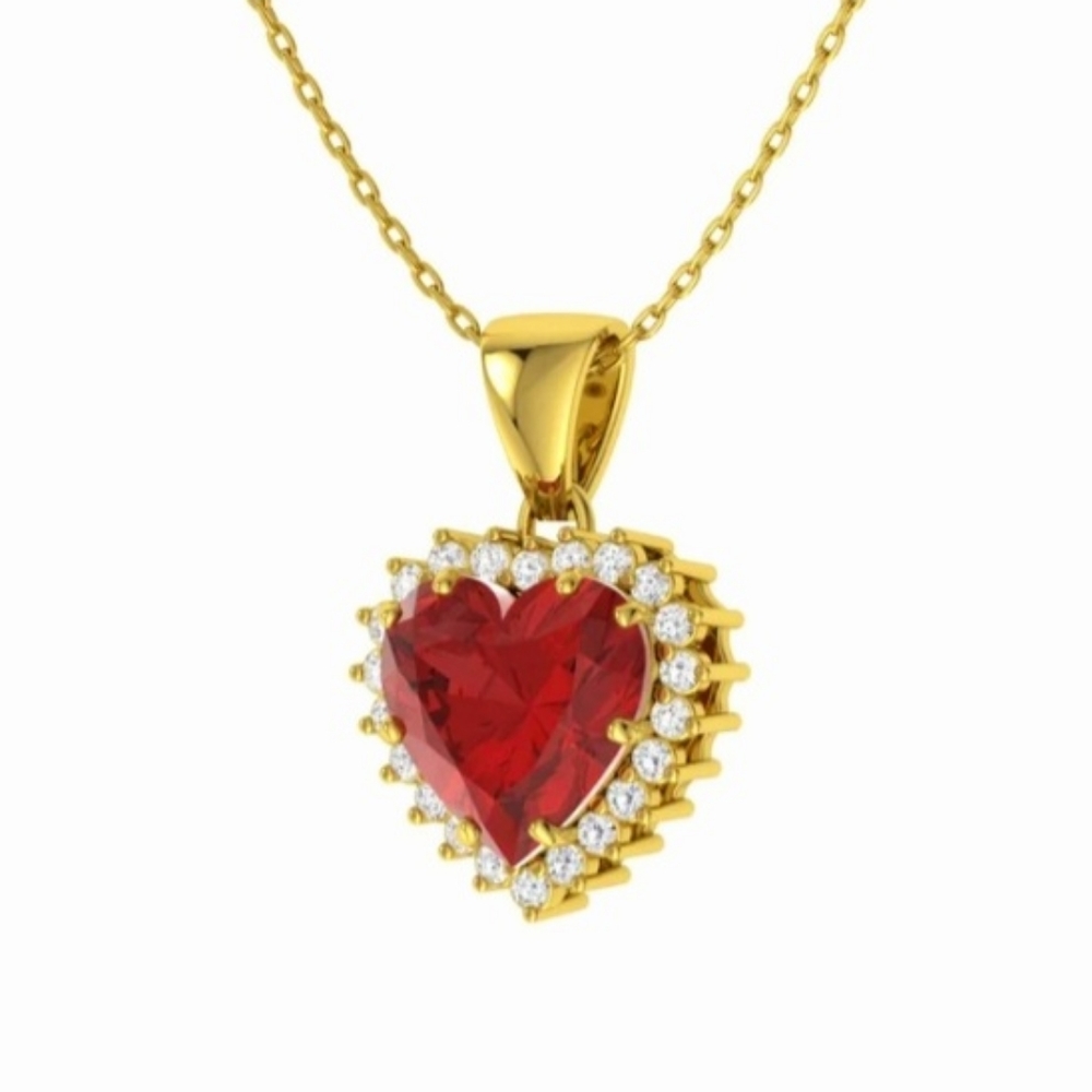 Heart Ruby Necklace - image 2